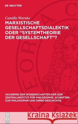 Marxistische Gesellschaftsdialektik Oder 