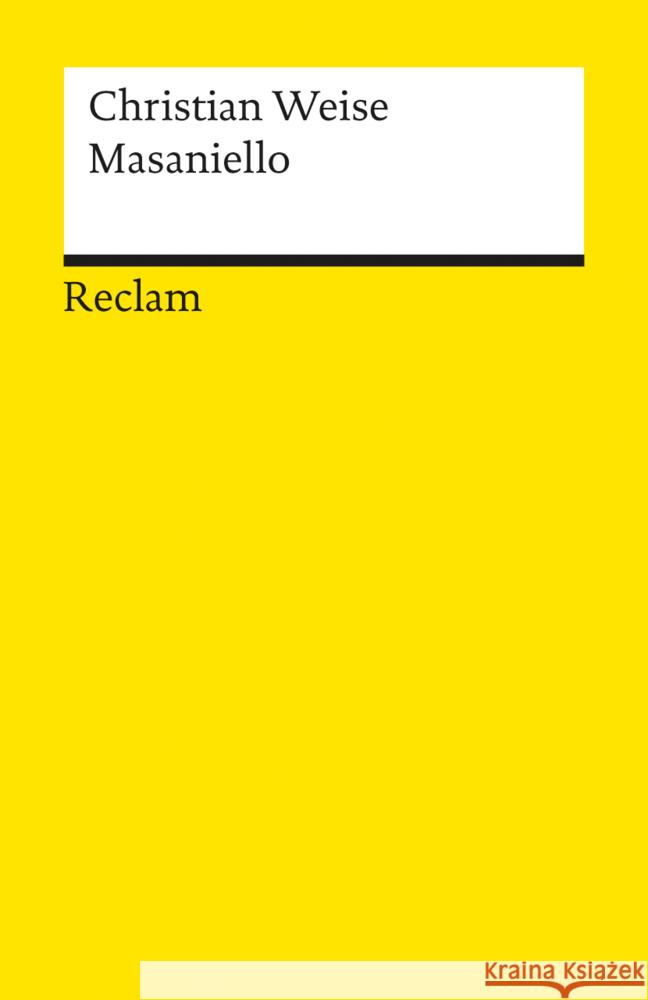 Masaniello : Trauerspiel. Hrsg. v. Fritz Martini Weise, Christian 9783150093276 Reclam, Ditzingen - książka