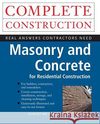 Masonry and Concrete Complete Construction Christine Beall 9780070067066 McGraw-Hill Professional Publishing - książka