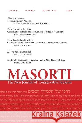 Masorti: The New Journal of Conservative Judaism Joseph Prouser 9781953829702 Ben Yehuda Press - książka