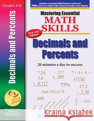 Mastering Essential Math Skills Decimals and Percents, 2nd Edition Richard Fisher 9781737263326 Math Essentials - książka