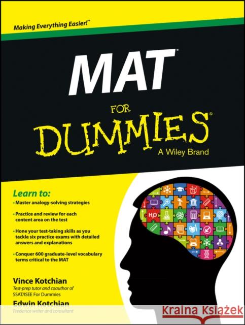 Mat for Dummies Kotchian, Vince 9781118496756 For Dummies - książka