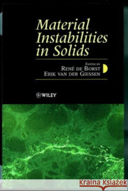 Material Instabilities in Solids E. Giessen Renede Borst de Borst 9780471974604 John Wiley & Sons - książka