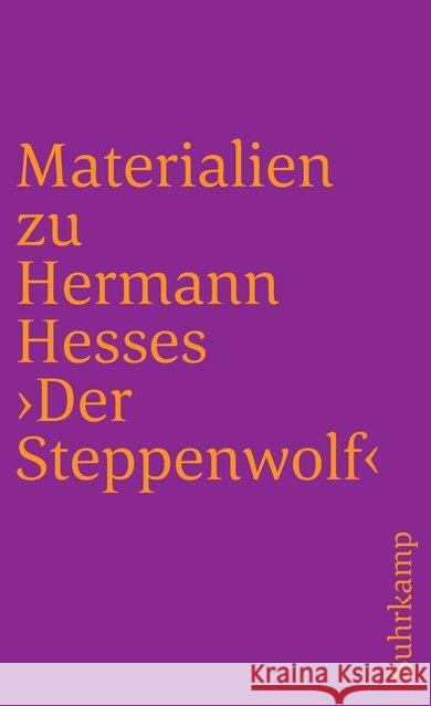 Materialien zu Hermann Hesses 'Der Steppenwolf'  9783518365533 Suhrkamp - książka