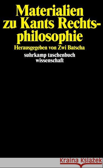 Materialien zu Kants 'Rechtsphilosophie'  9783518277713 Suhrkamp - książka