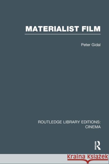 Materialist Film Peter Gidal 9781138995703 Routledge - książka