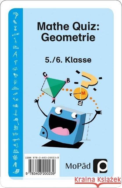 Mathe-Quiz: Geometrie (Kartenspiel) : 5. und 6. Klasse Eggert, Jens 9783403200239 Persen Verlag in der AAP Lehrerfachverlage Gm - książka