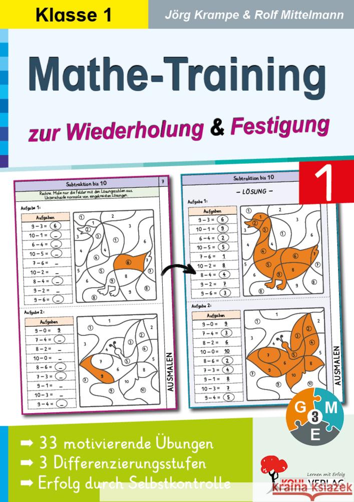 Mathe-Training zur Wiederholung und Festigung / Klasse 1 Krampe, Jörg, Mittelmann, Rolf 9783988413277 KOHL VERLAG Der Verlag mit dem Baum - książka
