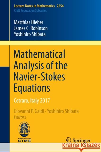 Mathematical Analysis of the Navier-Stokes Equations: Cetraro, Italy 2017 Hieber, Matthias 9783030362256 Springer - książka