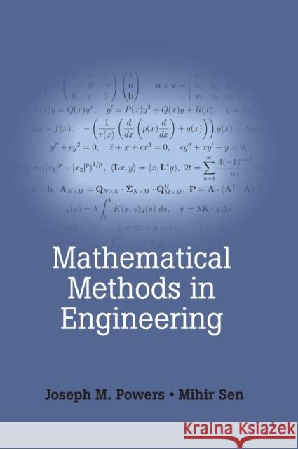 Mathematical Methods in Engineering Mihir Sen Joseph Powers 9781107037045 Cambridge University Press - książka