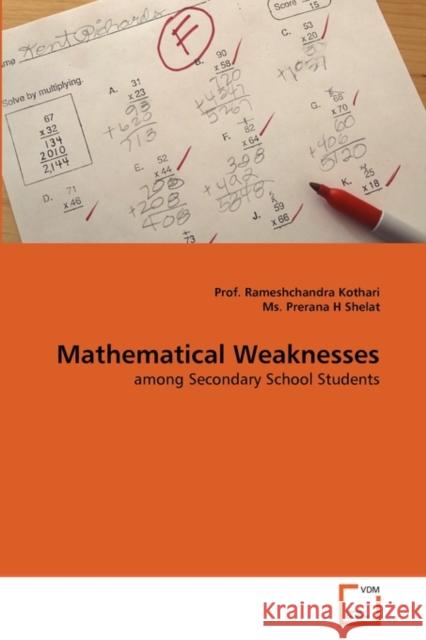 Mathematical Weaknesses Prof Rameshchandra Kothari MS Preran 9783639330632 VDM Verlag - książka