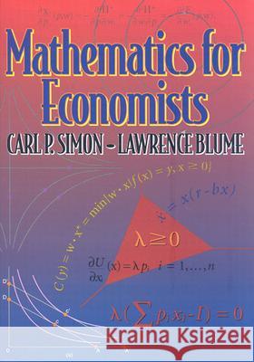 Mathematics for Economists Lawrence (Cornell University) Blume 9780393957334 W. W. Norton & Company - książka