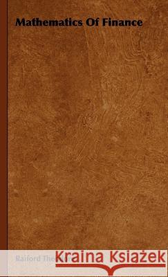 Mathematics Of Finance Raiford Theodore 9781443725293 Caffin Press - książka
