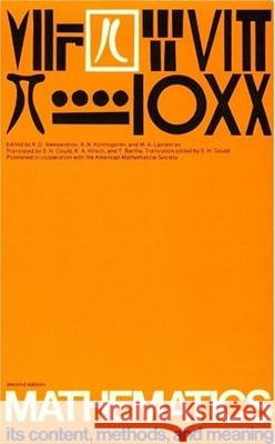 Mathematics, second edition, Volume 2: Its Contents, Methods, and Meaning Aleksandrov, A. D. 9780262510042 MIT Press (MA) - książka