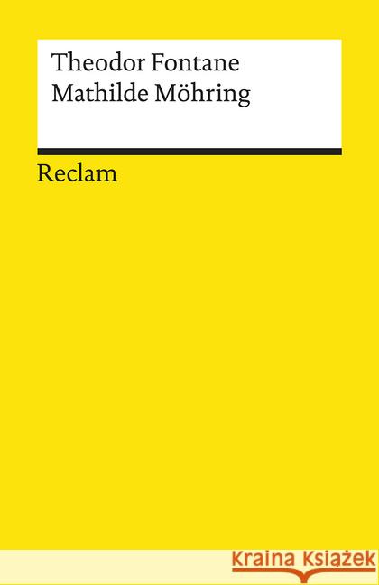 Mathilde Möhring Fontane, Theodor 9783150195130 Reclam, Ditzingen - książka