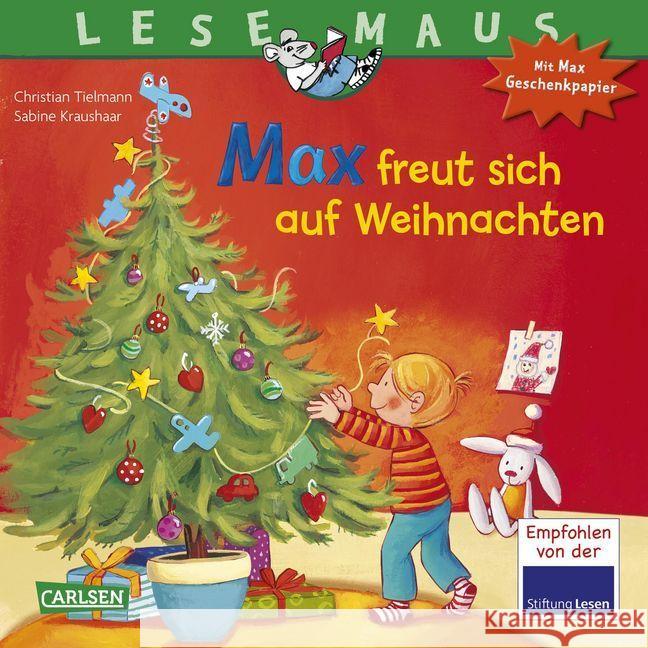 Max freut sich auf Weihnachten : Mit Max Geschenkpapier Tielmann, Christian 9783551089304 Carlsen - książka