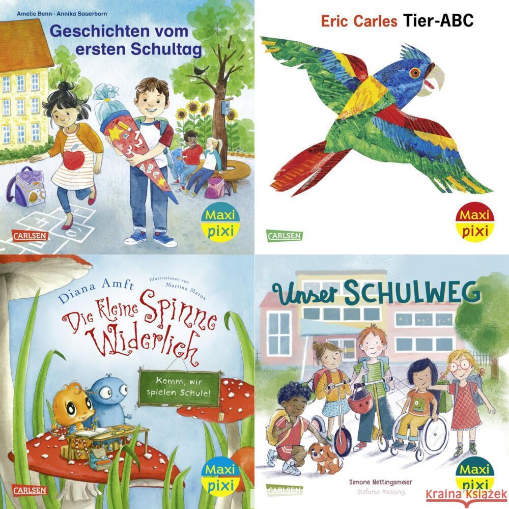 Maxi-Pixi-4er-Set 109: Komm mit in die Schule! (4x1 Exemplar) diverse 9783551030740 Carlsen - książka