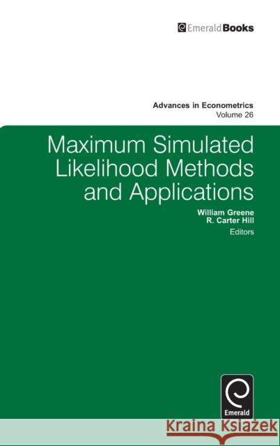 Maximum Simulated Likelihood Methods and Applications William Greene 9780857241498  - książka