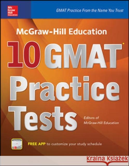 McGraw-Hill Education 10 GMAT Practice Tests  9780071843485 McGraw-Hill - książka