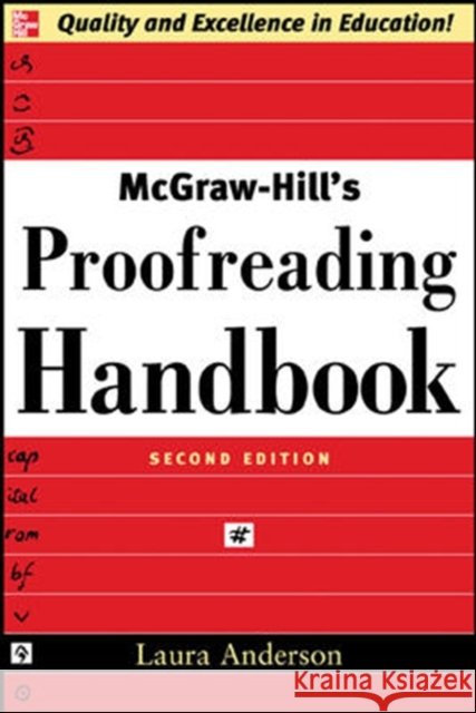 McGraw-Hill's Proofreading Handbook Laura Anderson 9780071457644 McGraw-Hill Education - Europe - książka