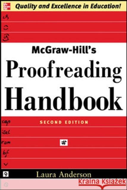 McGraw-Hill's Proofreading Handbook Laura Killen Anderson 9780071457644 McGraw-Hill Education - Europe - książka