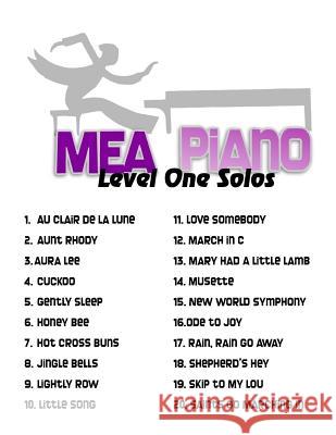 MEA Piano Level One Solos: For Beginning Piano Students Studio, Mea Piano 9781517740108 Createspace - książka