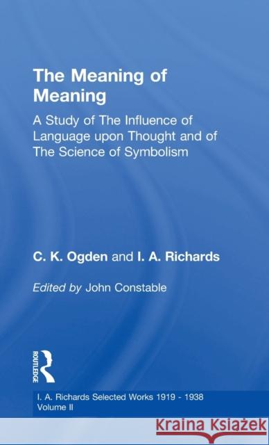Meaning Of Meaning V 2 Constable, John 9780415217330 Routledge - książka