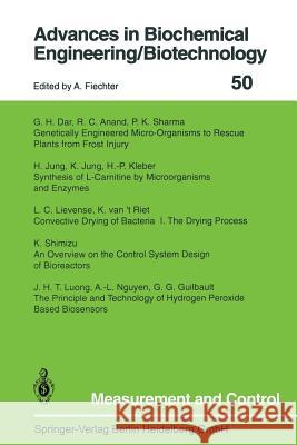 Measurement and Control A. Fiechter R. C. Anand G. H. Dar 9783662149539 Springer - książka