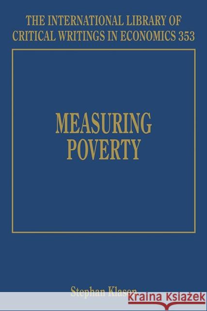 Measuring Poverty Stephan Klasen   9781786436948 Edward Elgar Publishing Ltd - książka