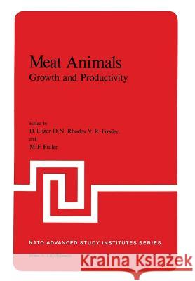 Meat Animals: Growth and Productivity Lister, D. 9781461589051 Springer - książka