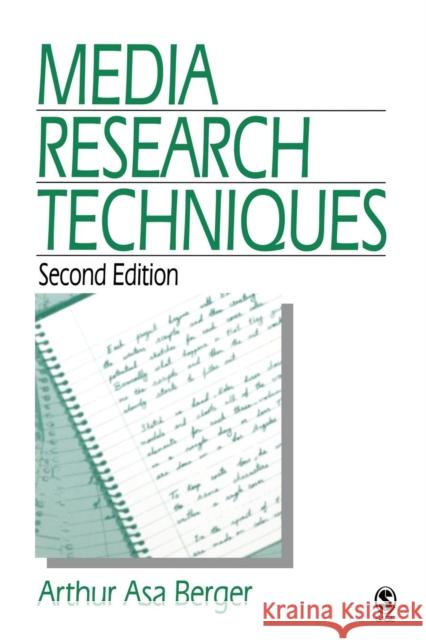 Media Research Techniques Arthur Asa Berger 9780761915379 Sage Publications - książka