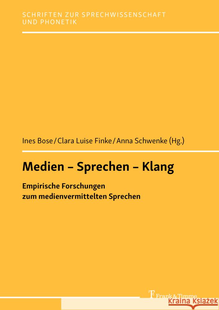 Medien - Sprechen - Klang  9783732907328 Frank & Timme - książka