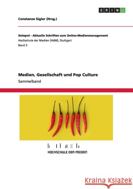 Medien, Gesellschaft und Pop Culture Constanze Sigler 9783656721833 Grin Verlag Gmbh - książka