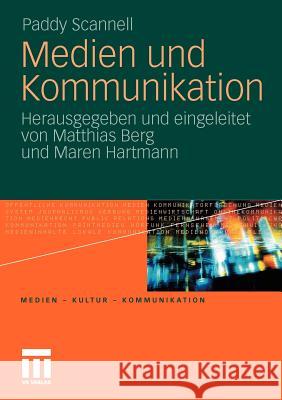 Medien Und Kommunikation Scannell, Paddy 9783531165943 VS Verlag - książka