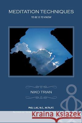 MEDITATION TECHNIQUES To be is to know Trian, Niko 9781979547581 Createspace Independent Publishing Platform - książka