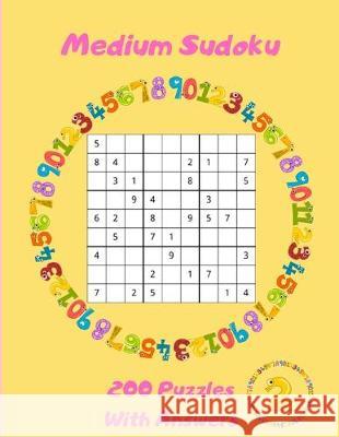 Medium Sudoku - 200 Puzzles With Answers: Large Print - Volume 2 Ace of Hearts Publishing 9781089393207 Independently Published - książka
