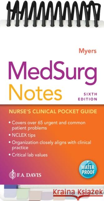 MedSurg Notes Ehren Myers 9781719652438 F.A. Davis Company - książka