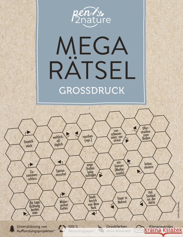 Mega-Rätsel Großdruck pen2nature 9783987640179 Pen2nature - książka