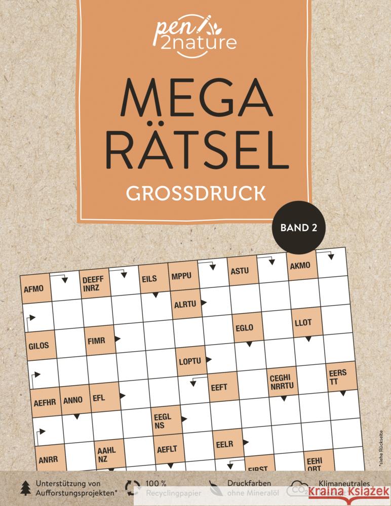 Mega-Rätsel Großdruck | Band 2 pen2nature 9783987640322 Good Life Books & Media GmbH - książka