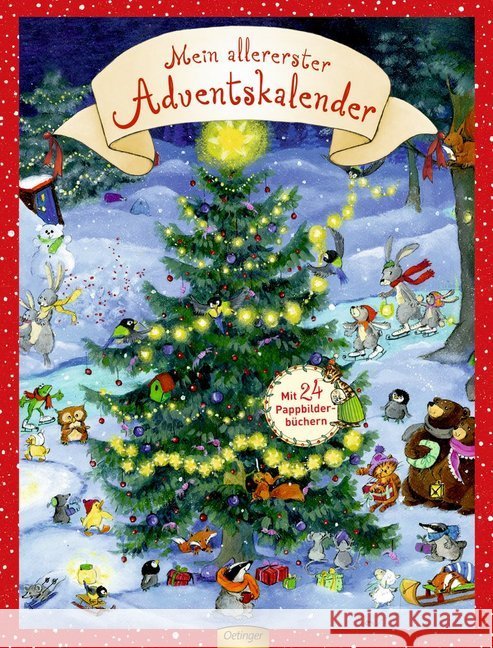 Mein allererster Adventskalender : mit 24 Pappbilderbüchern zum Herausnehmen  9783789109225 Oetinger - książka