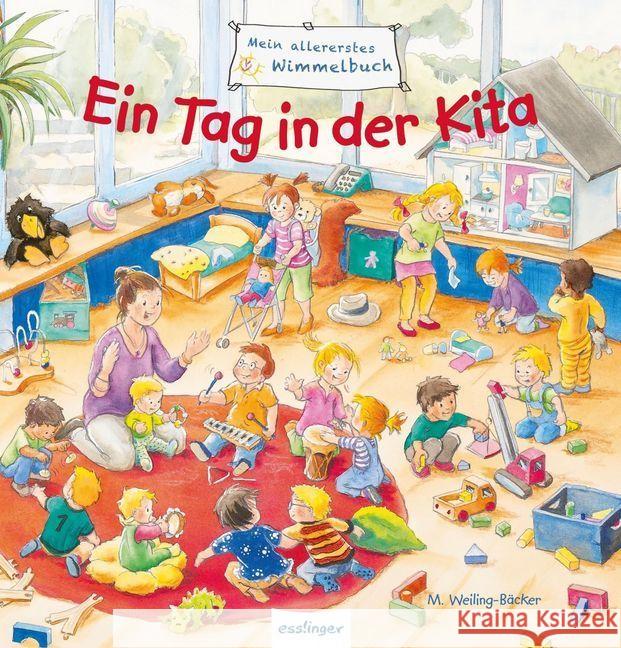 Mein allererstes Wimmelbuch - Ein Tag in der Kita Schumann, Sibylle 9783480234073 Esslinger - książka