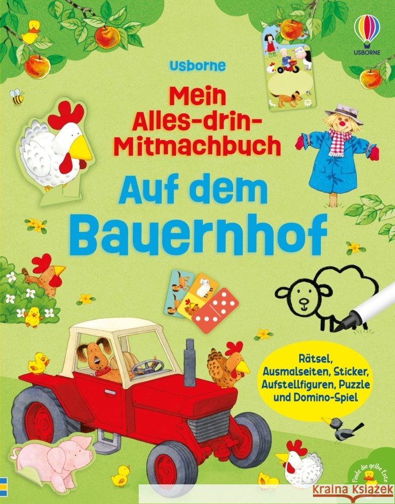 Mein Alles-drin-Mitmachbuch: Auf dem Bauernhof Robson, Kirsteen 9781035705382 Usborne Verlag - książka