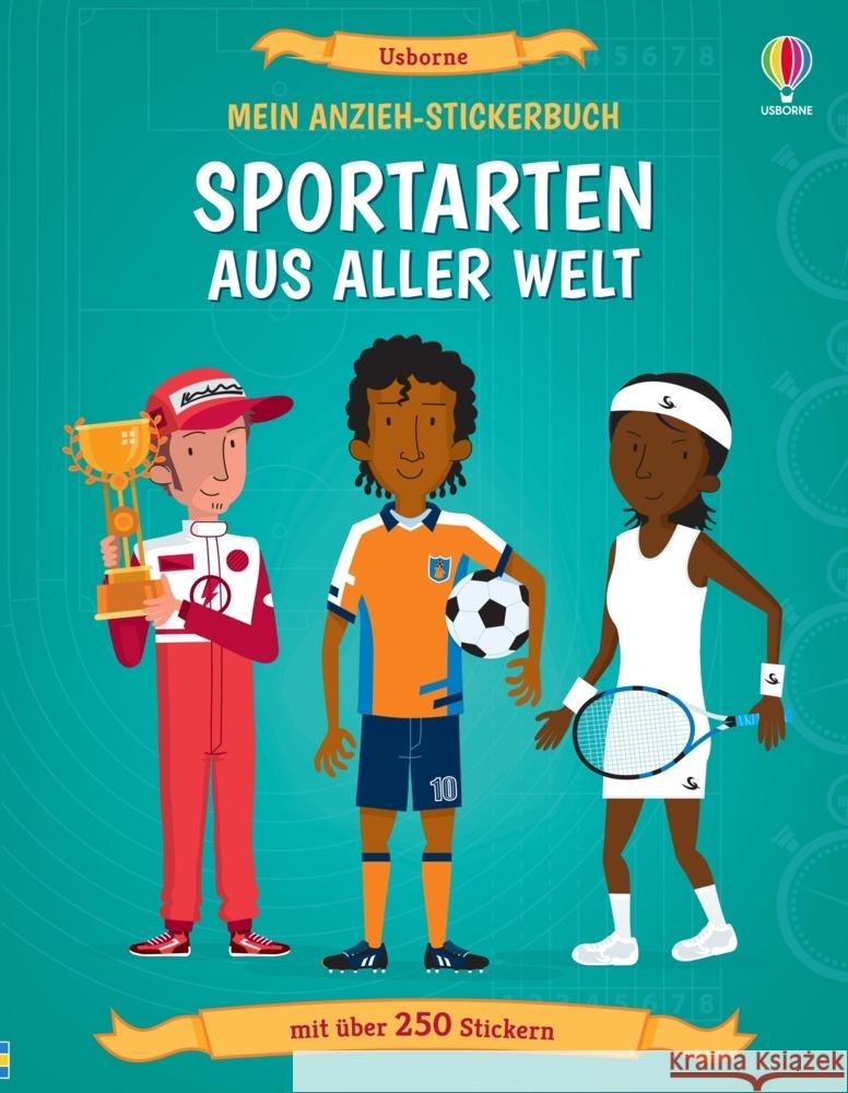 Mein Anzieh-Stickerbuch: Sportarten aus aller Welt  9781035701421 Usborne Verlag - książka