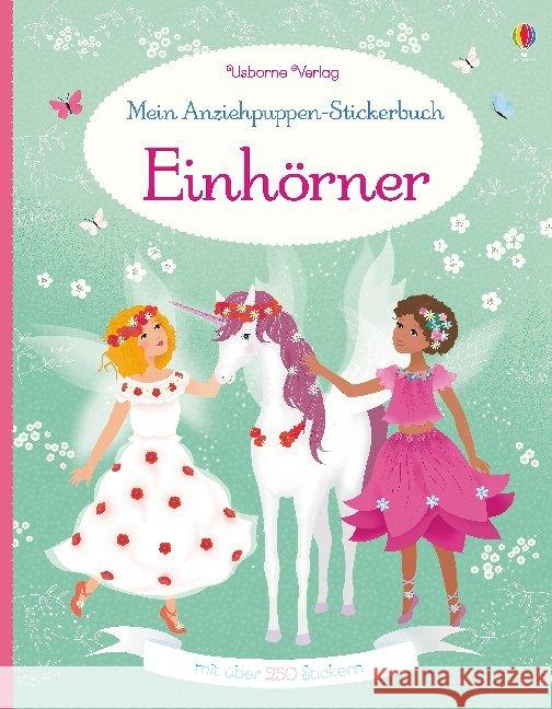 Mein Anziehpuppen-Stickerbuch: Einhörner Watt, Fiona 9781789411966 Usborne Verlag - książka