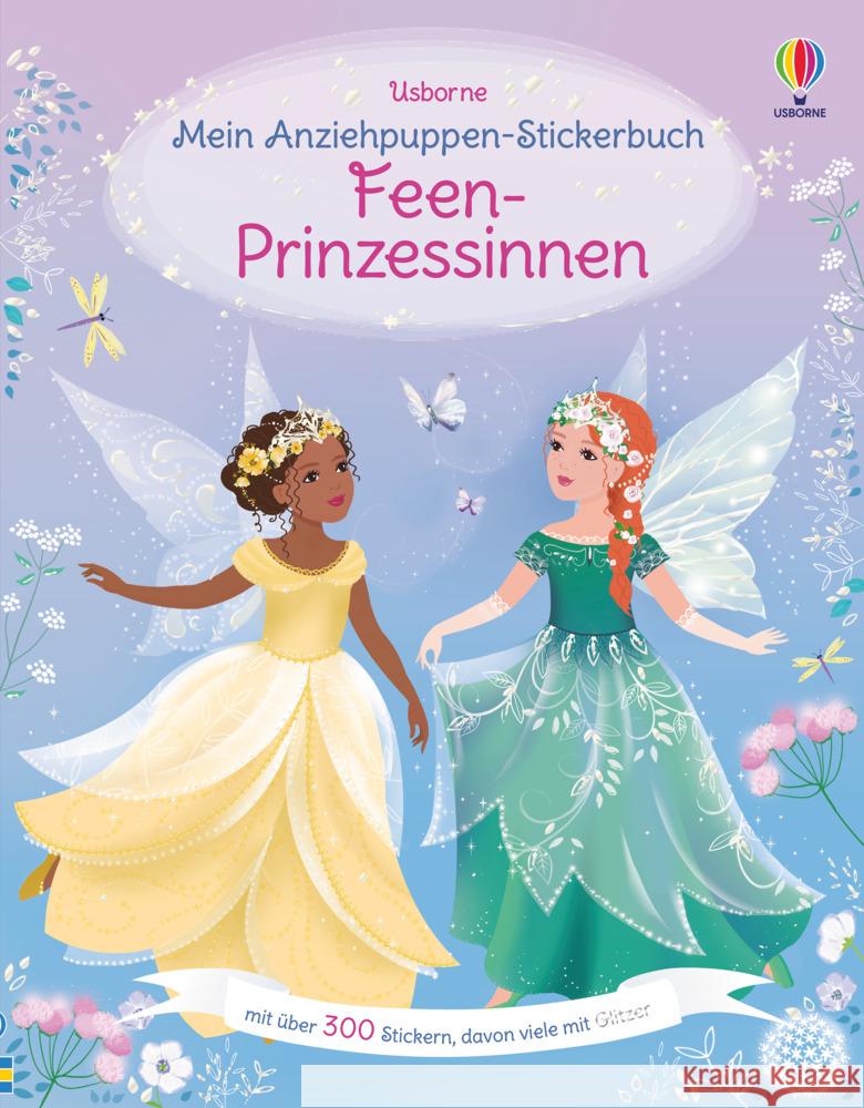 Mein Anziehpuppen-Stickerbuch: Feen-Prinzessinnen Watt, Fiona 9781789416657 Usborne Verlag - książka
