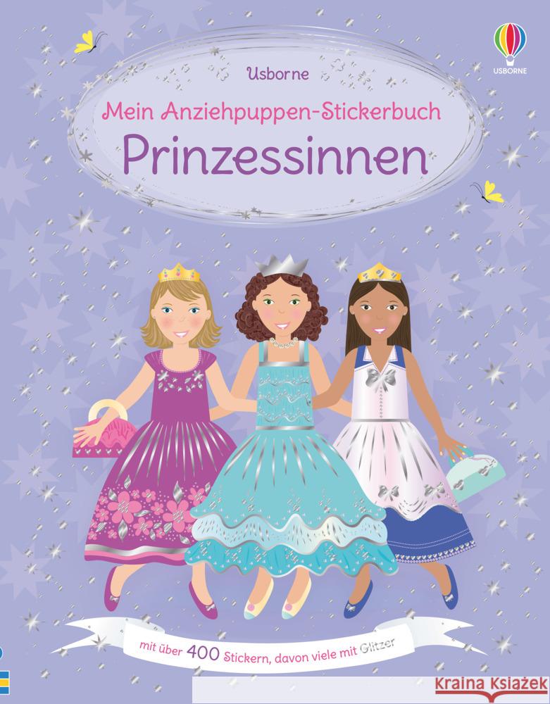 Mein Anziehpuppen-Stickerbuch: Prinzessinnen Watt, Fiona 9781789415100 Usborne Verlag - książka