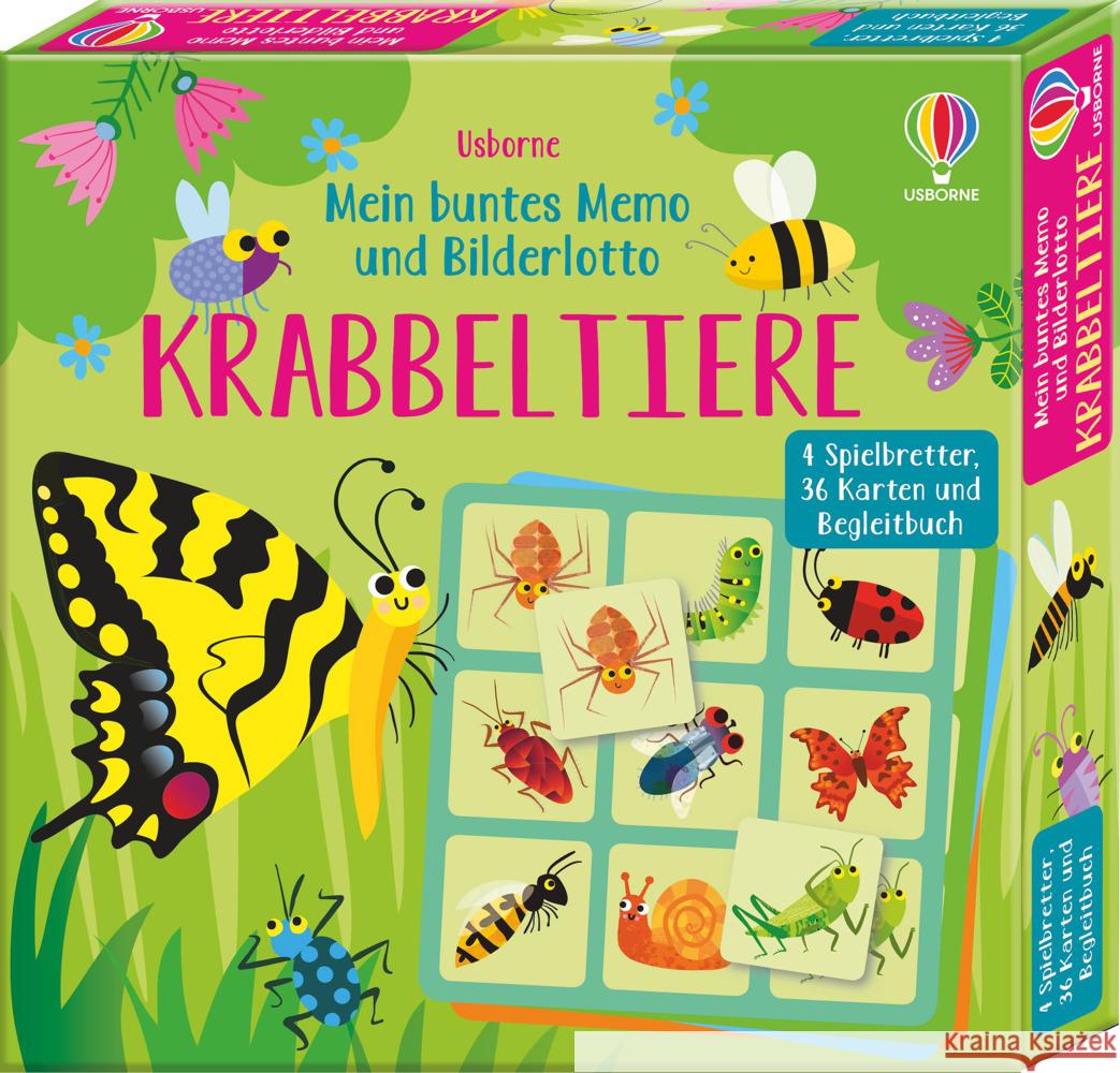 Mein buntes Memo und Bilderlotto: Krabbeltiere Nolan, Kate 9781789412543 Usborne Verlag - książka