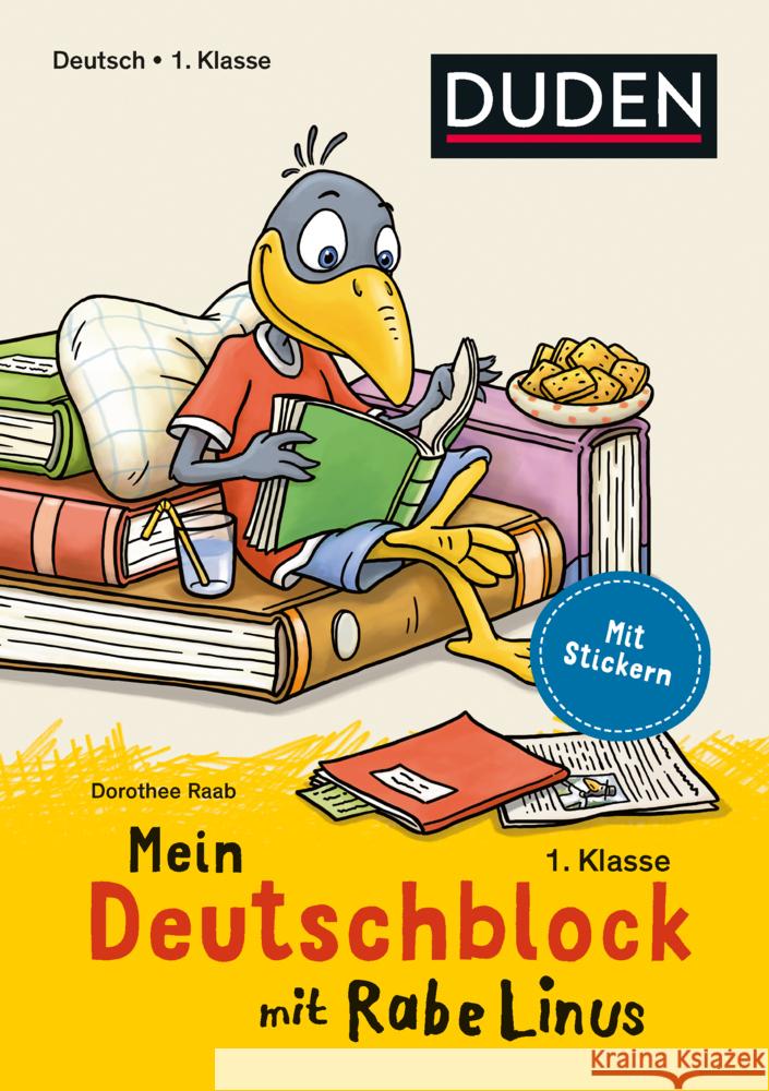 Mein Deutschblock mit Rabe Linus - 1. Klasse Raab, Dorothee 9783411739967 Duden - książka