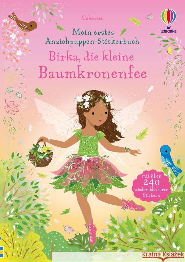 Mein erstes Anziehpuppen-Stickerbuch: Birka,  die kleine Baumkronenfee  9781035701346 Usborne Verlag - książka