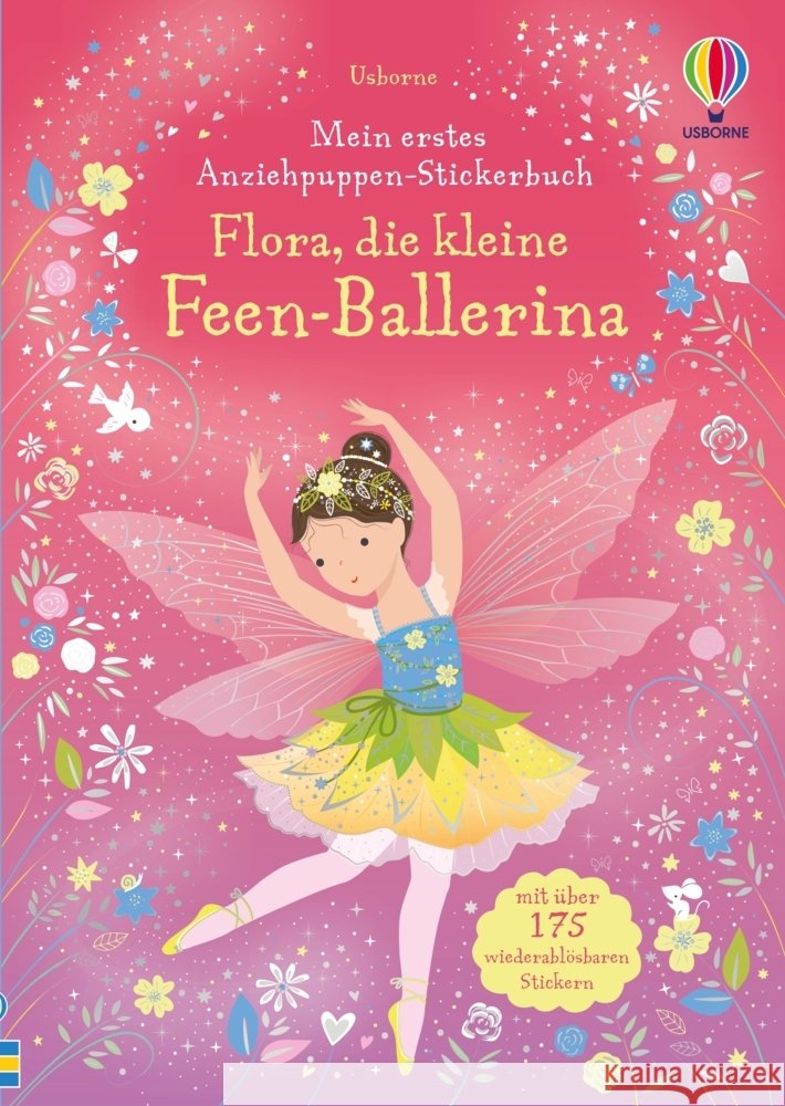 Mein erstes Anziehpuppen-Stickerbuch: Flora, die kleine Feen-Ballerina Watt, Fiona 9781035705139 Usborne Verlag - książka